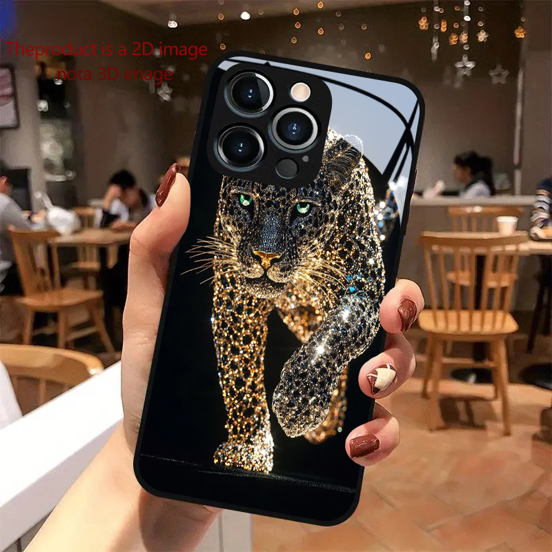 Table Tennis 11 - PROTECT Diamond-set gold cheetah for iPhone