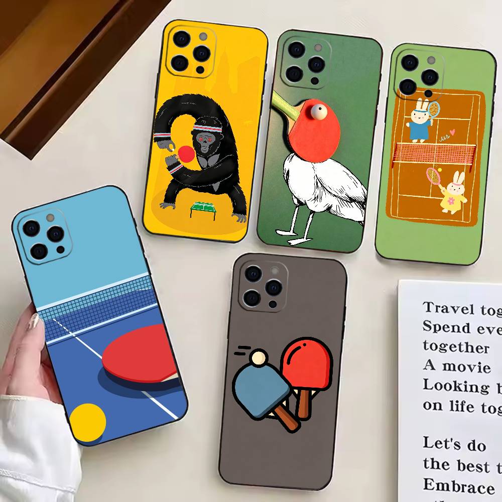 Table Tennis Quotes - New Table Tennis Cartoon Phone Case