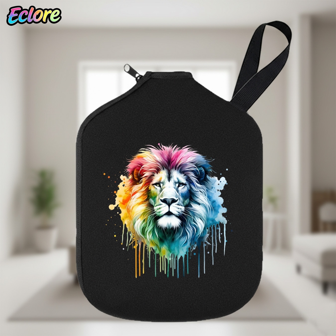 Colorful Watercolor Lion Head  - đánh giá và giá Table Tennis Paddles