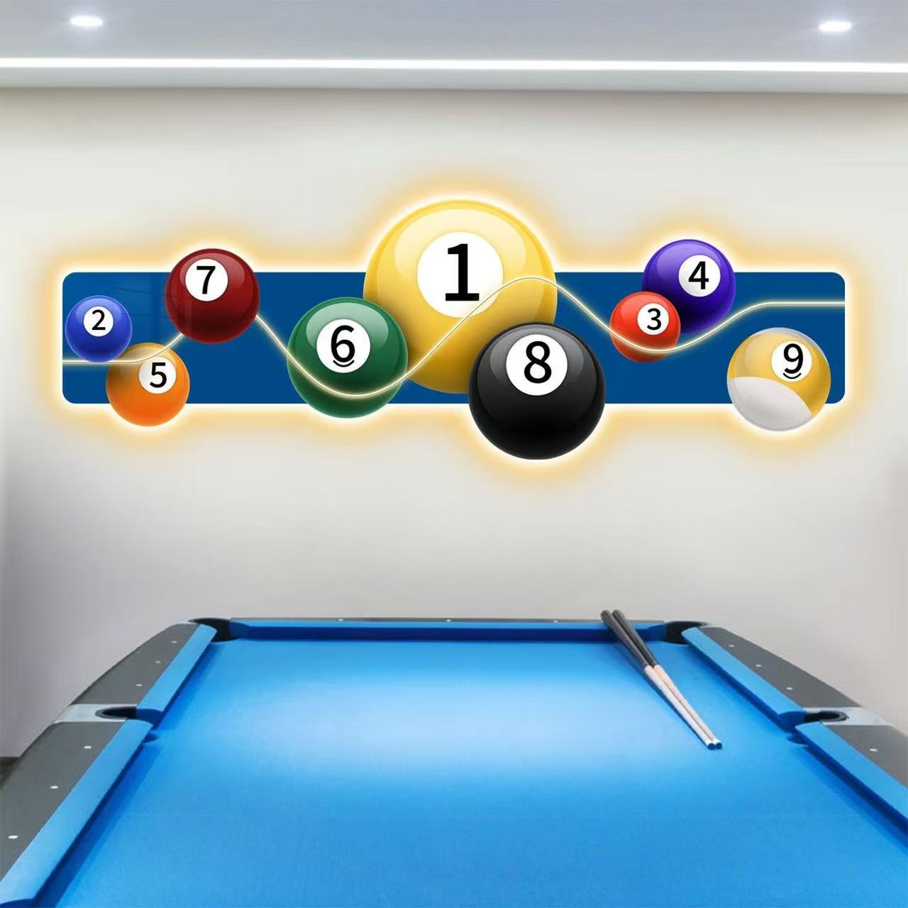 Billiards Hall Decoration Pain - đánh giá và giá Table Tennis No 1