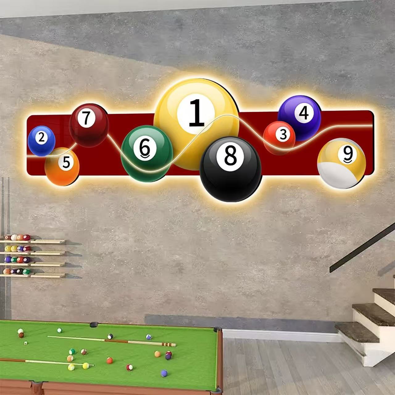 Billiards Hall Decoration Pain - đánh giá và giá Table Tennis No 1